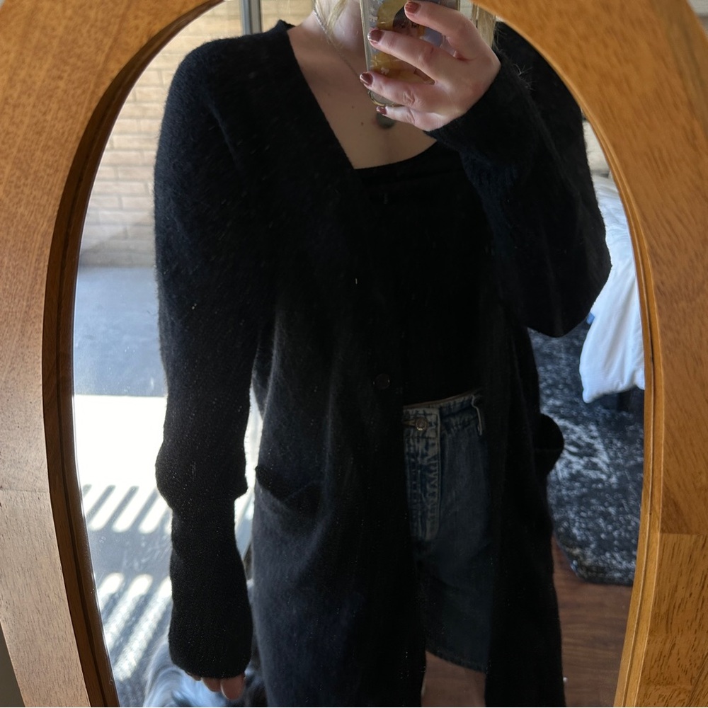 Aritzia Wilfred Free Long Black Cardigan